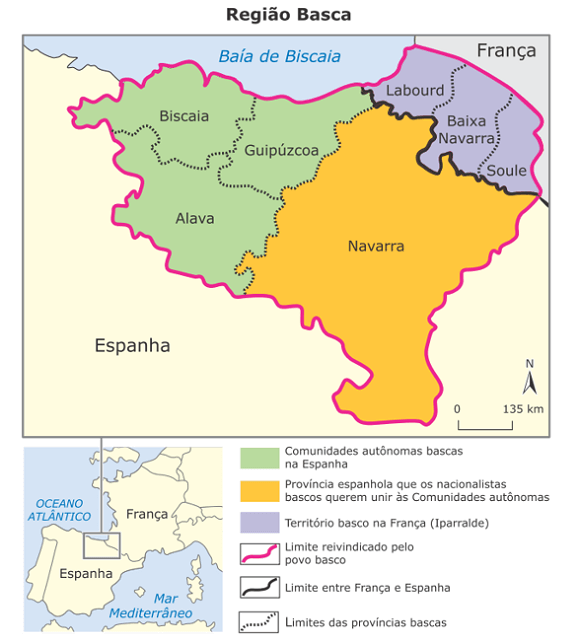 Mapa político de alta qualidade de espanha e portugal com fronteiras das  regiões ou províncias